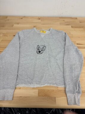 Staud X C. Bonz Grey Embroidered Dog Sweatshirt